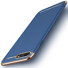 Etui Bumper Luxe Metal et Plastique F01 pour Apple iPhone 7 Plus Bleu