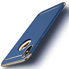 Etui Bumper Luxe Metal et Plastique pour Apple iPhone Xs Max Bleu