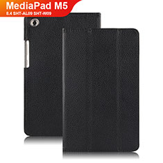 Etui Clapet Portefeuille Livre Cuir pour Huawei MediaPad M5 8.4 SHT-AL09 SHT-W09 Noir