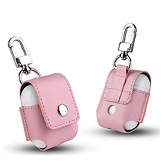 Etui en Cuir avec Mousqueton pour Boitier de Charge de Airpods A01 Rose