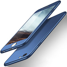 Etui Plastique Mat Protection Integrale 360 Degres Avant et Arriere pour Apple iPhone 6 Plus Bleu
