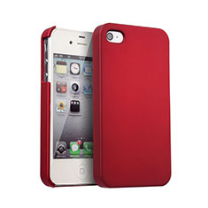 Etui Plastique Rigide Mat pour Apple iPhone 4S Rouge