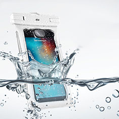 Etui Pochette Etanche Waterproof Universel pour Accessories Da Cellulare Bastone Selfie Blanc