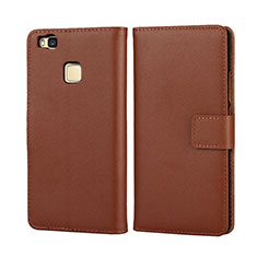 Etui Portefeuille Flip Cuir pour Huawei P9 Lite Marron