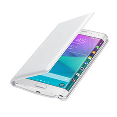 Etui Portefeuille Flip Cuir pour Samsung Galaxy Note Edge SM-N915F Blanc