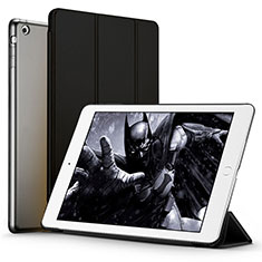 Etui Portefeuille Livre Cuir L01 pour Apple iPad Air Noir