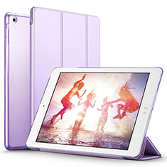 Etui Portefeuille Livre Cuir L01 pour Apple iPad Air Violet