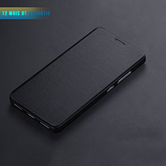 Etui Portefeuille Livre Cuir L01 pour Huawei Honor 7 Dual SIM Noir
