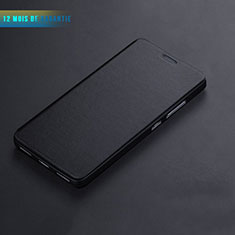 Etui Portefeuille Livre Cuir L01 pour Huawei Honor 7 Noir