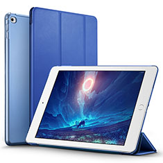 Etui Portefeuille Livre Cuir L05 pour Apple iPad Mini 4 Bleu