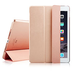 Etui Portefeuille Livre Cuir pour Apple iPad Air 2 Or Rose