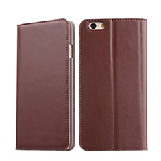 Etui Portefeuille Livre Cuir pour Apple iPhone 6 Marron