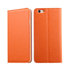 Etui Portefeuille Livre Cuir pour Apple iPhone 6S Orange