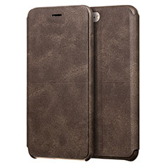 Etui Portefeuille Livre Cuir pour Apple iPhone 7 Marron