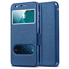 Etui Portefeuille Livre Cuir pour Huawei Honor 6 Bleu