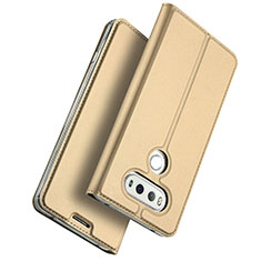 Etui Portefeuille Livre Cuir pour LG G6 Or