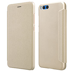 Etui Portefeuille Livre Cuir pour Xiaomi Mi Note 3 Or