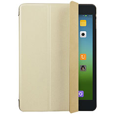 Etui Portefeuille Livre Cuir pour Xiaomi Mi Pad 3 Or