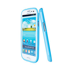 Etui Silicone Gel Souple Couleur Unie pour Samsung Galaxy S3 III LTE 4G Bleu