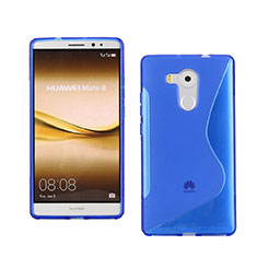 Etui TPU Souple Transparente Vague S-Line pour Huawei Mate 8 Bleu