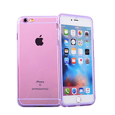 Etui Transparente Integrale Silicone Souple Portefeuille pour Apple iPhone 6S Violet