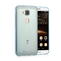 Etui Ultra Fine Silicone Souple Transparente pour Huawei G8 Bleu