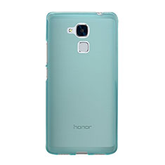 Etui Ultra Fine Silicone Souple Transparente pour Huawei GR5 Mini Bleu