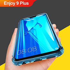 Etui Ultra Fine TPU Souple Transparente T07 pour Huawei Enjoy 9 Plus Bleu Ciel