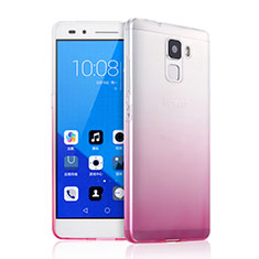 Etui Ultra Fine Transparente Souple Degrade pour Huawei Honor 7 Rose