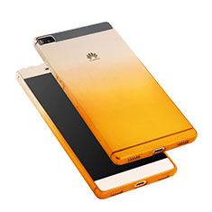 Etui Ultra Fine Transparente Souple Degrade pour Huawei P8 Jaune