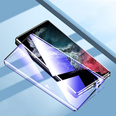 Film Protection Protecteur d'Ecran Verre Trempe Integrale Anti-Lumiere Bleue pour Samsung Galaxy S22 Ultra 5G Noir