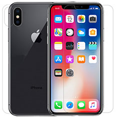 Film Protection Verre Trempe Protecteur d'Ecran Avant et Arriere T02 pour Apple iPhone Xs Clair