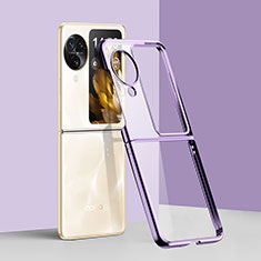 Housse Antichocs Rigide Transparente Crystal QH1 pour Oppo Find N3 Flip 5G Violet