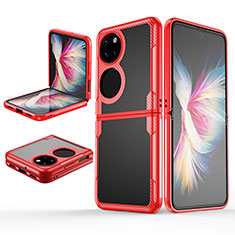 Housse Antichocs Rigide Transparente Crystal Z01L pour Huawei P60 Pocket Rouge