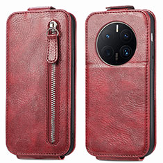 Housse Clapet Portefeuille Cuir pour Huawei Mate 50 Pro Rouge