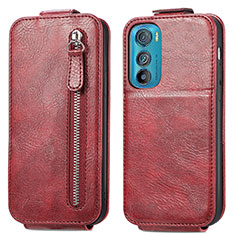 Housse Clapet Portefeuille Cuir pour Motorola Moto Edge 30 5G Rouge