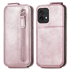 Housse Clapet Portefeuille Cuir pour Motorola Moto Edge 40 Pro 5G Or Rose