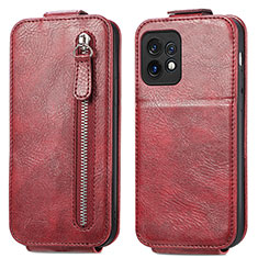 Housse Clapet Portefeuille Cuir pour Motorola Moto Edge 40 Pro 5G Rouge