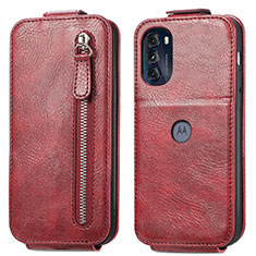 Housse Clapet Portefeuille Cuir pour Motorola Moto G 5G (2022) Rouge