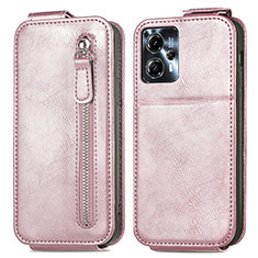 Housse Clapet Portefeuille Cuir pour Motorola Moto G13 Or Rose