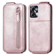 Housse Clapet Portefeuille Cuir pour Motorola Moto G23 Or Rose