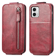 Housse Clapet Portefeuille Cuir pour Motorola Moto G73 5G Rouge