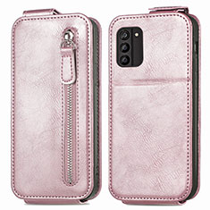 Housse Clapet Portefeuille Cuir pour Nokia G100 Or Rose