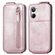 Housse Clapet Portefeuille Cuir pour Realme 10 4G Or Rose