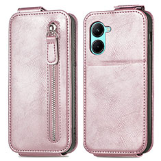 Housse Clapet Portefeuille Cuir pour Realme C33 (2023) Or Rose