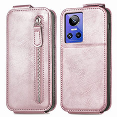 Housse Clapet Portefeuille Cuir pour Realme GT Neo3 5G Or Rose