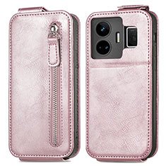 Housse Clapet Portefeuille Cuir pour Realme GT Neo5 5G Or Rose