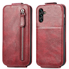 Housse Clapet Portefeuille Cuir pour Samsung Galaxy A04s Rouge