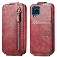 Housse Clapet Portefeuille Cuir pour Samsung Galaxy M12 Rouge