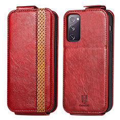 Housse Clapet Portefeuille Cuir pour Samsung Galaxy S20 FE 4G Rouge